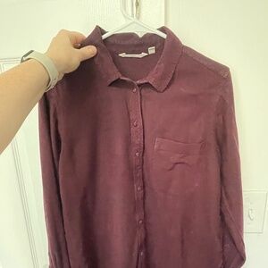 Burgundy Flannel button up shirt